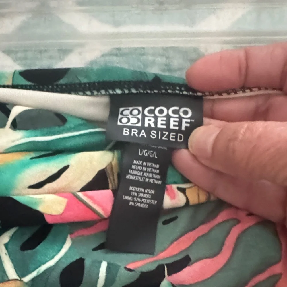 Coco Reef Tropical Floral Bikini - Green & Coral - Picture 4 of 4